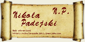 Nikola Padejski vizit kartica